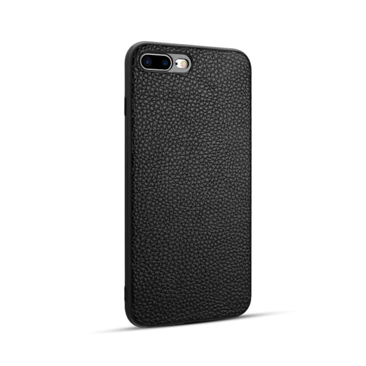 For iPhone 8 Plus / 7 Plus Max Litchi Pattern Leather Anti-falling TPU Mobile Phone Shell Protective Case