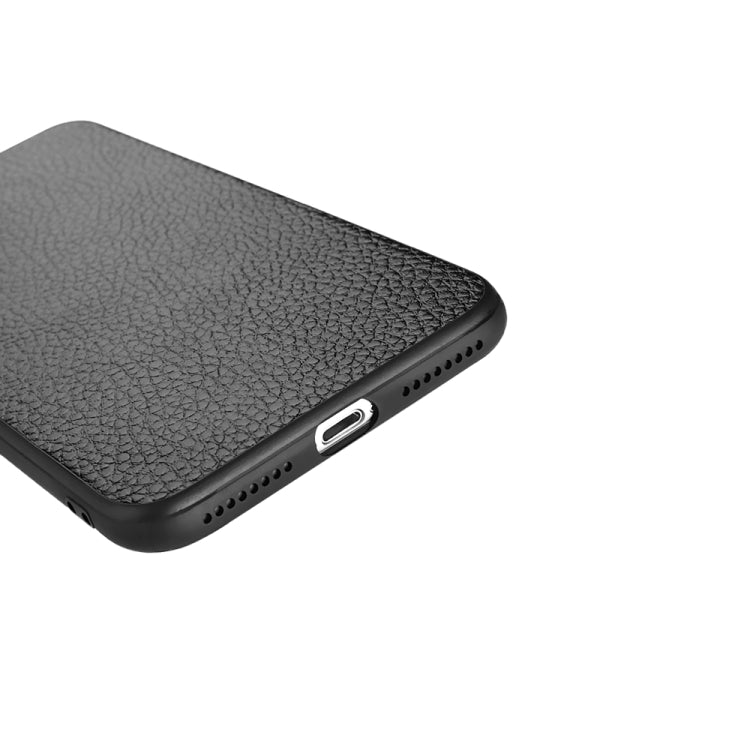 For iPhone 8 Plus / 7 Plus Max Litchi Pattern Leather Anti-falling TPU Mobile Phone Shell Protective Case
