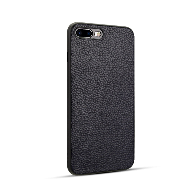 For iPhone 8 Plus / 7 Plus Max Litchi Pattern Leather Anti-falling TPU Mobile Phone Shell Protective Case