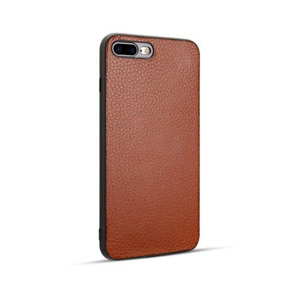 For iPhone 8 Plus / 7 Plus Max Litchi Pattern Leather Anti-falling TPU Mobile Phone Shell Protective Case