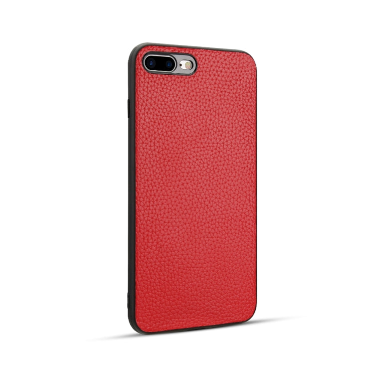 For iPhone 8 Plus / 7 Plus Max Litchi Pattern Leather Anti-falling TPU Mobile Phone Shell Protective Case