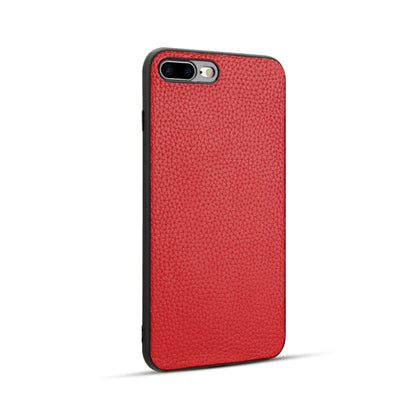 For iPhone 8 Plus / 7 Plus Max Litchi Pattern Leather Anti-falling TPU Mobile Phone Shell Protective Case