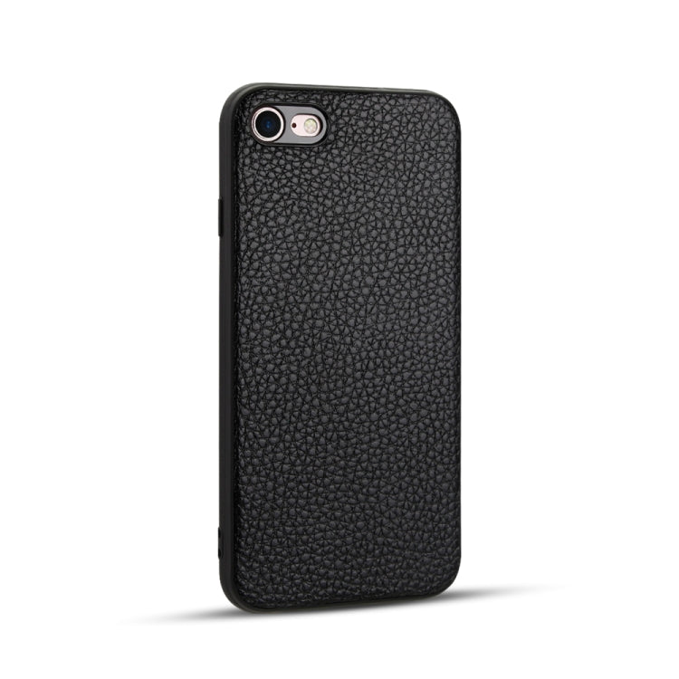 For iPhone 8 / 7   Litchi Pattern Leather Anti-falling TPU Mobile Phone Shell Protective Case