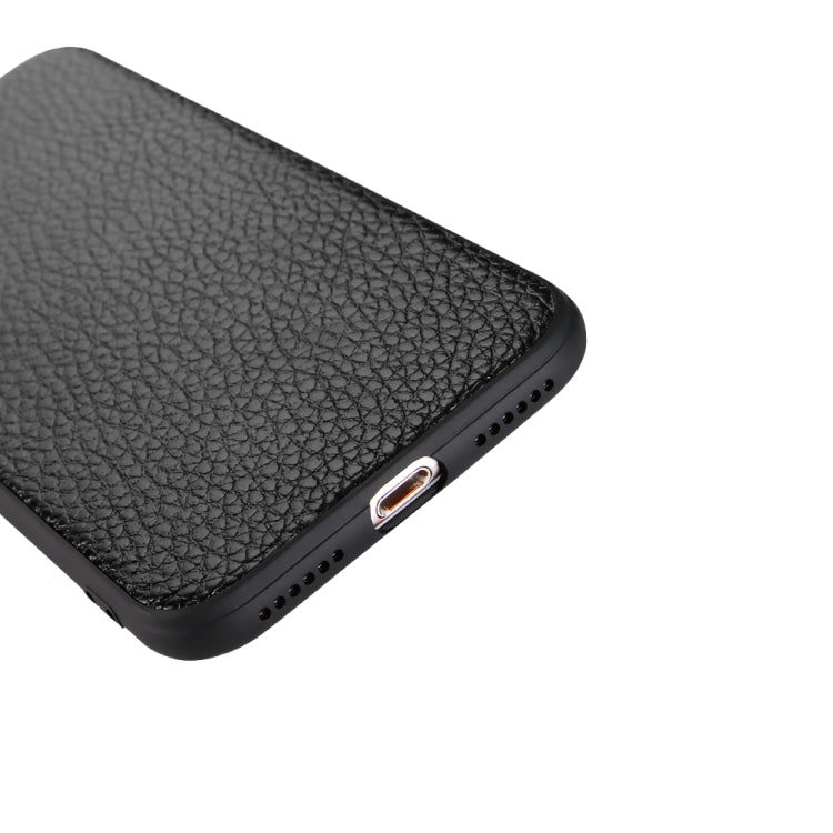 For iPhone 8 / 7   Litchi Pattern Leather Anti-falling TPU Mobile Phone Shell Protective Case