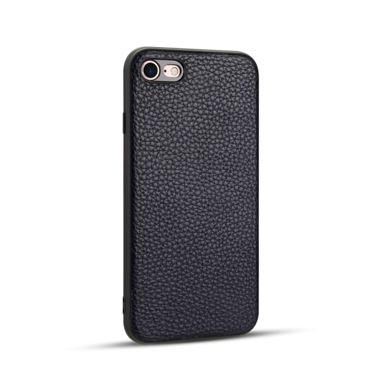 For iPhone 8 / 7   Litchi Pattern Leather Anti-falling TPU Mobile Phone Shell Protective Case