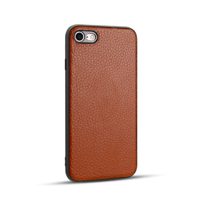 For iPhone 8 / 7   Litchi Pattern Leather Anti-falling TPU Mobile Phone Shell Protective Case