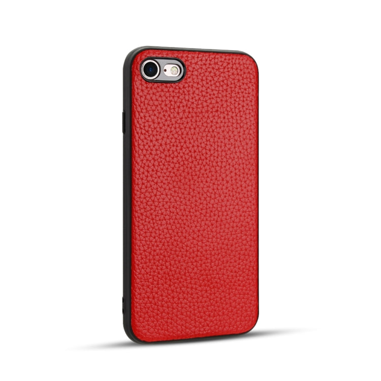 For iPhone 8 / 7   Litchi Pattern Leather Anti-falling TPU Mobile Phone Shell Protective Case