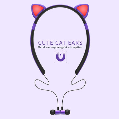 ZW29 Cat Ear Stereo Sound HIFI Fashion Outdoor Portable Sports Wireless  Bluetooth Headset with Mic & LED Light Glowing