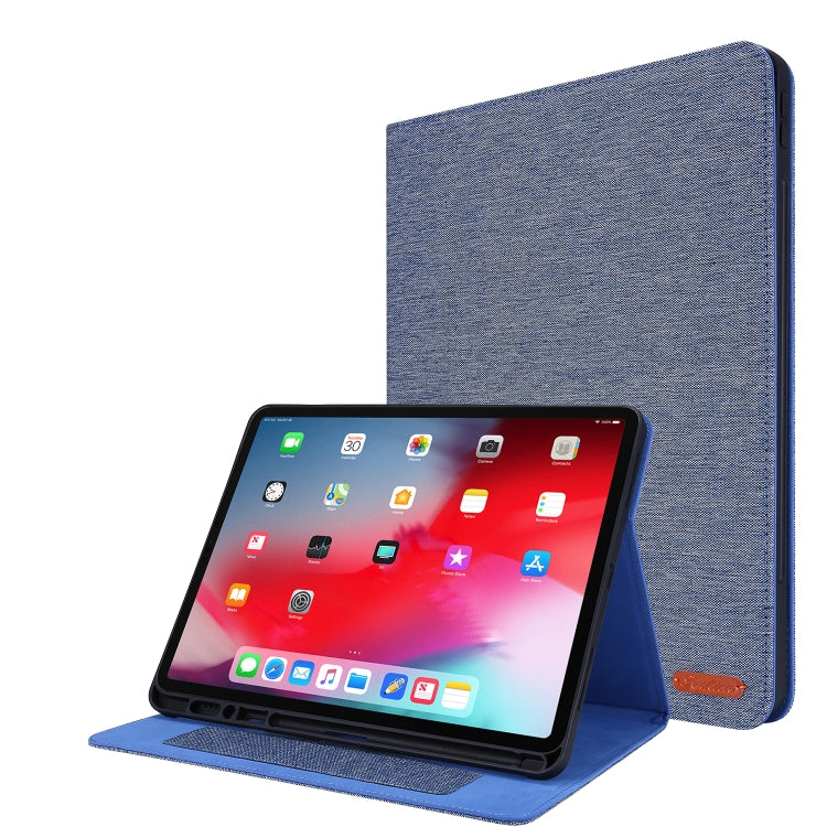 Horizontal Flip TPU + Fabric PU Leather Protective Case with Name Card Clip