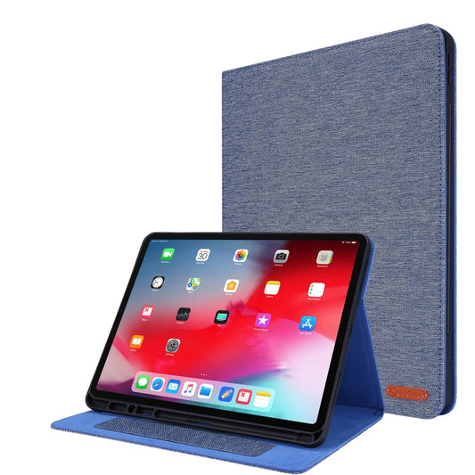 Horizontal Flip TPU + Fabric PU Leather Protective Case with Name Card Clip