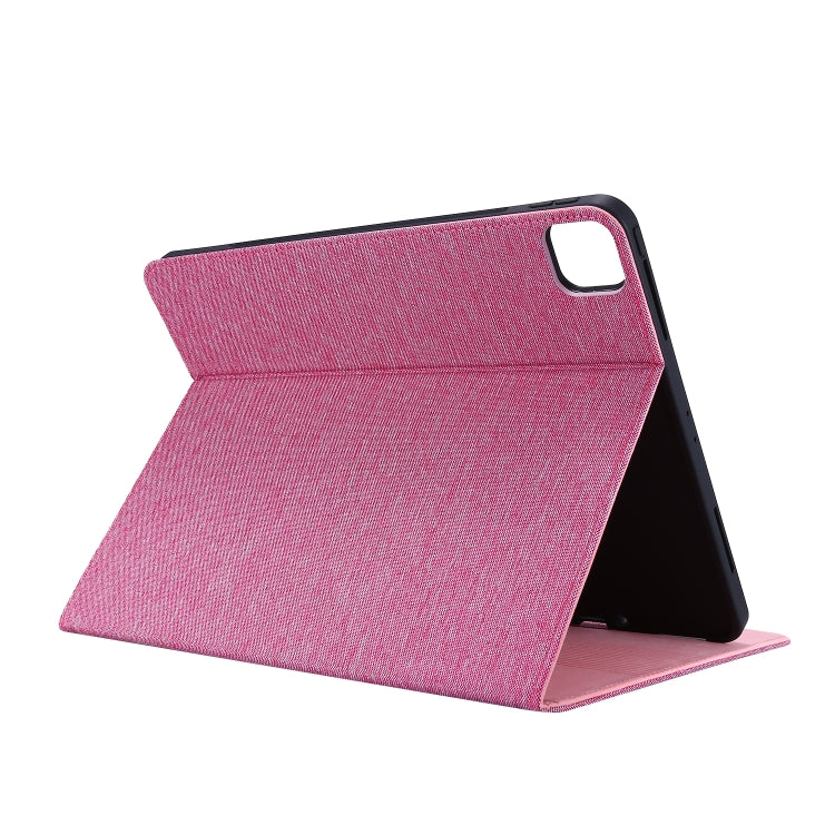 Horizontal Flip TPU + Fabric PU Leather Protective Case with Name Card Clip