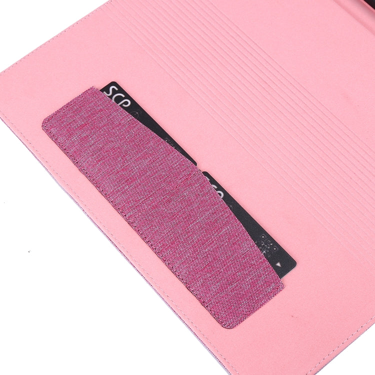Horizontal Flip TPU + Fabric PU Leather Protective Case with Name Card Clip