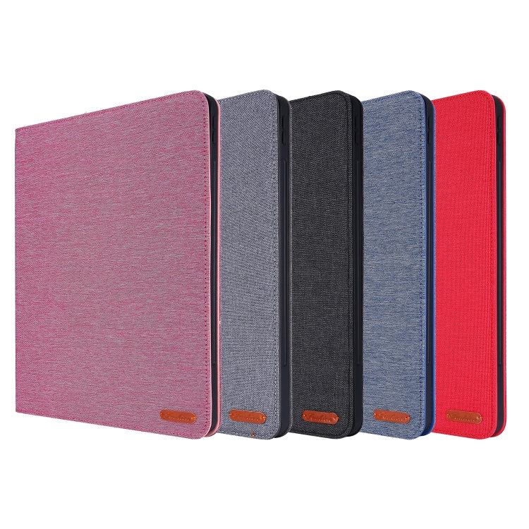 Horizontal Flip TPU + Fabric PU Leather Protective Case with Name Card Clip