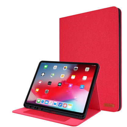 Horizontal Flip TPU + Fabric PU Leather Protective Case with Name Card Clip