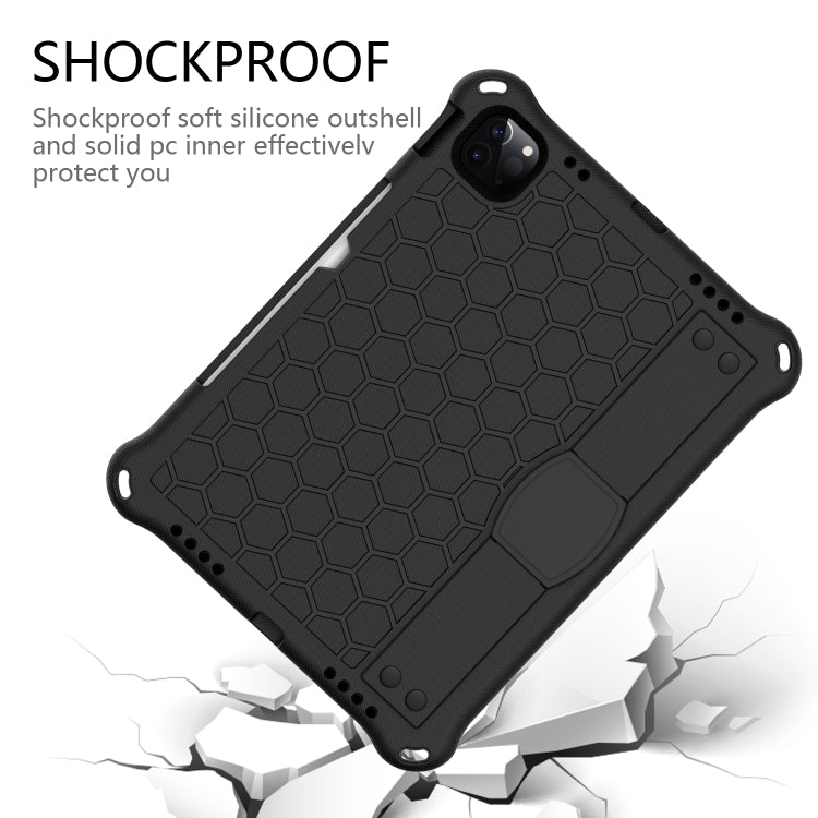 Honeycomb Design EVA + PC Four Corner Anti Falling Flat Protective Shell With Straps