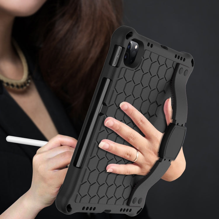 Honeycomb Design EVA + PC Four Corner Anti Falling Flat Protective Shell With Straps