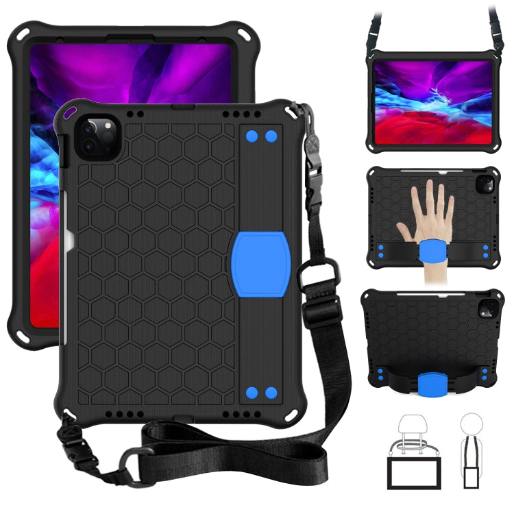 Honeycomb Design EVA + PC Four Corner Anti Falling Flat Protective Shell With Straps