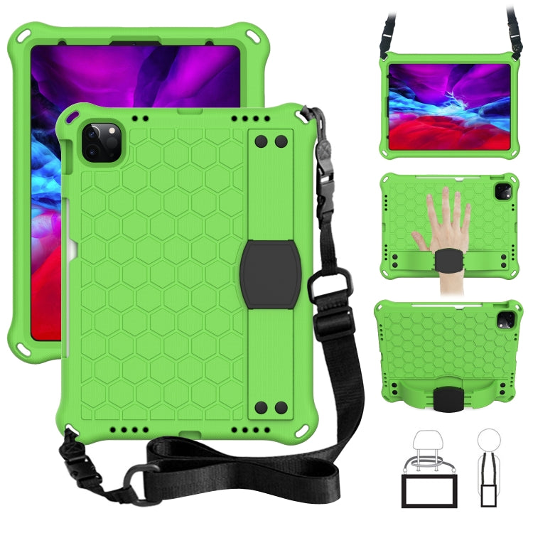 Honeycomb Design EVA + PC Four Corner Anti Falling Flat Protective Shell With Straps
