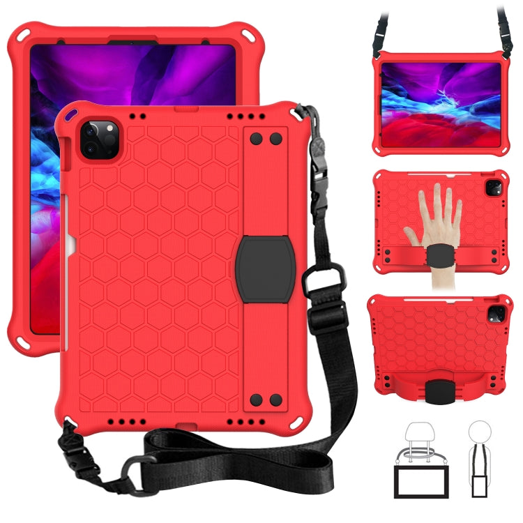 Honeycomb Design EVA + PC Four Corner Anti Falling Flat Protective Shell With Straps