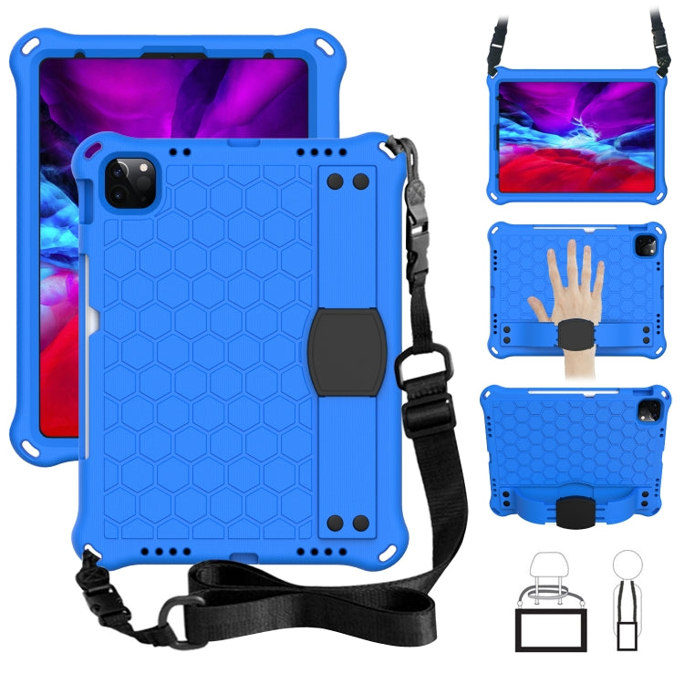 Honeycomb Design EVA + PC Four Corner Anti Falling Flat Protective Shell With Straps