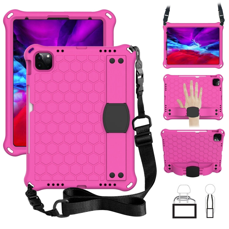 Honeycomb Design EVA + PC Four Corner Anti Falling Flat Protective Shell With Straps