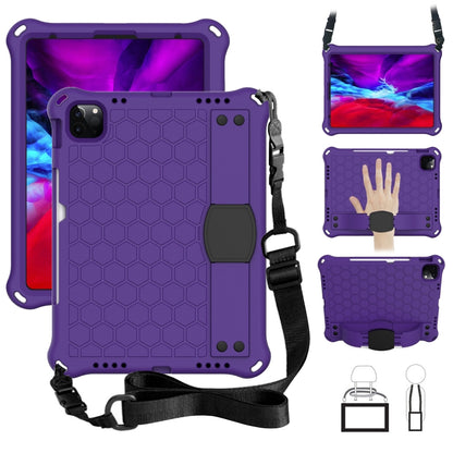 Honeycomb Design EVA + PC Four Corner Anti Falling Flat Protective Shell With Straps