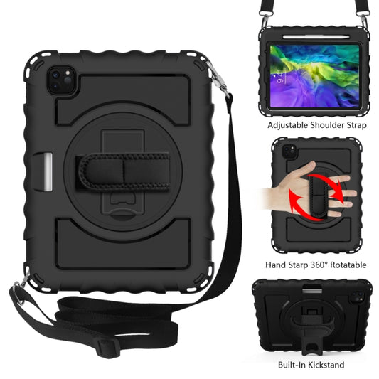 For iPad Pro 11 (2020) PC + Silicone Shockproof Combination Case with 360 Degree Rotating Holder & Handle