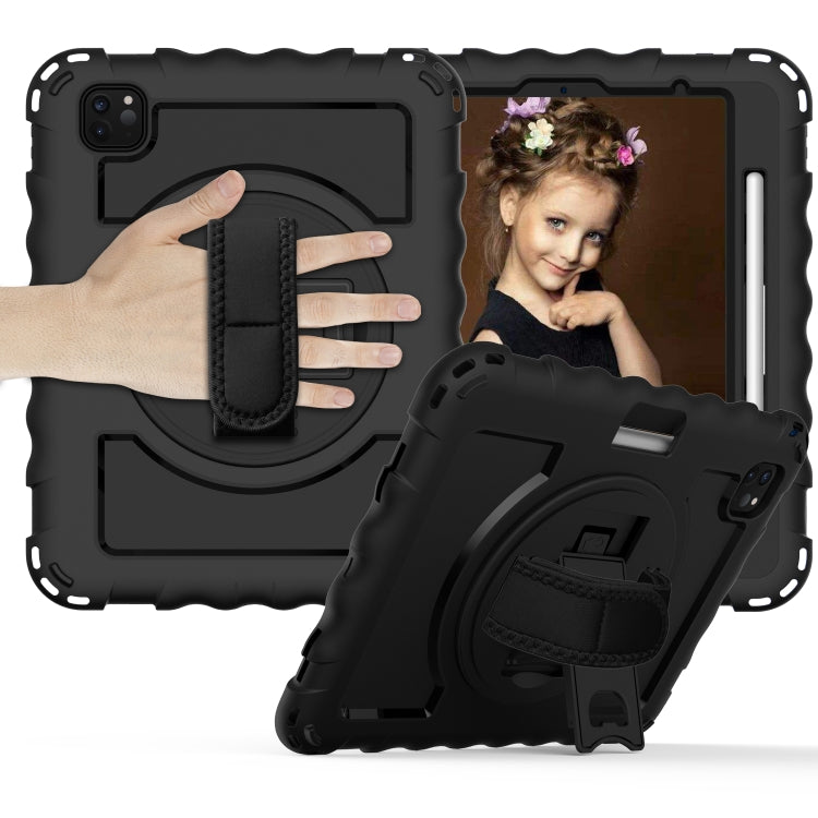 For iPad Pro 11 (2020) PC + Silicone Shockproof Combination Case with 360 Degree Rotating Holder & Handle