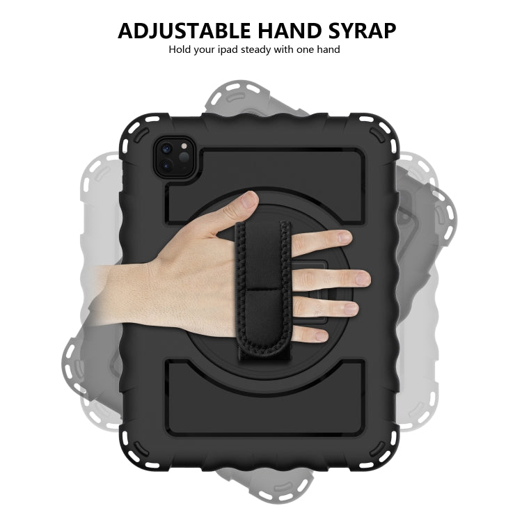 For iPad Pro 11 (2020) PC + Silicone Shockproof Combination Case with 360 Degree Rotating Holder & Handle