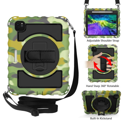 For iPad Pro 11 (2020) PC + Silicone Shockproof Combination Case with 360 Degree Rotating Holder & Handle