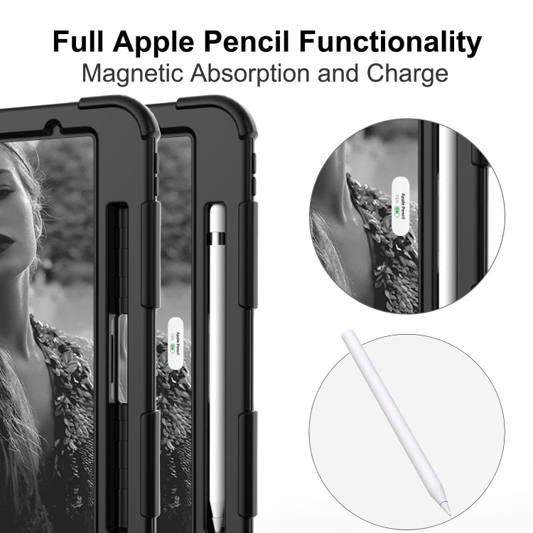 For iPad Pro 11 (2020) Shockproof Two-Color Silicone Protection Case with Holder & Pen Slot