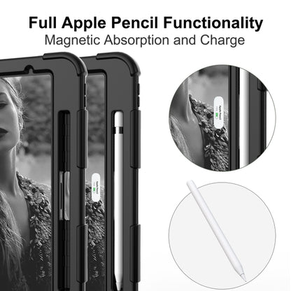 For iPad Pro 11 (2020) Shockproof Two-Color Silicone Protection Case with Holder & Pen Slot