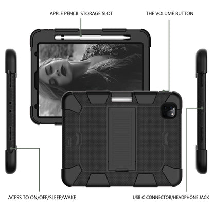 For iPad Pro 11 (2020) Shockproof Two-Color Silicone Protection Case with Holder & Pen Slot