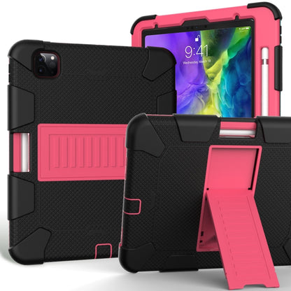 For iPad Pro 11 (2020) Shockproof Two-Color Silicone Protection Case with Holder & Pen Slot