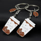 2 PCS Coffee Cup Keychain Creative Metal Pendant Small Gift, Coffee Cup Shape