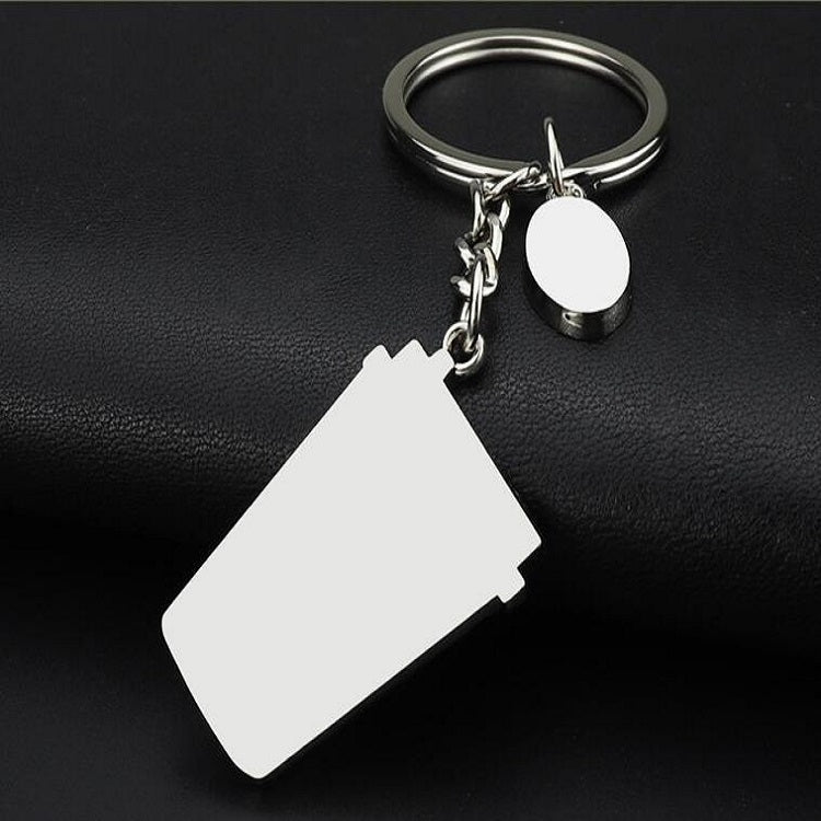 2 PCS Coffee Cup Keychain Creative Metal Pendant Small Gift, Coffee Cup Shape