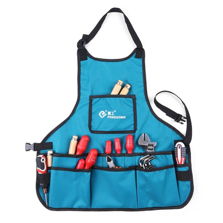 PENGGONG Waterproof Canvas Gardening Apron Tools Bag Electrician Tool Organizer For Toolkit, Grey, ArmyGreen, Blue, Black