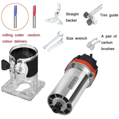 Woodworking Trimming Machine Multifunctional Electric Wood Milling Slotting Machine Engraving Tools EU Plug