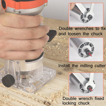 Woodworking Trimming Machine Multifunctional Electric Wood Milling Slotting Machine Engraving Tools EU Plug