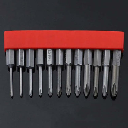 12 PCS / Set Screwdriver Bit With Magnetic S2 Alloy Steel Electric Screwdriver, 1, 2, 3, 4, 5, 6, 7, 8, 9, 10, 11, 12, 13