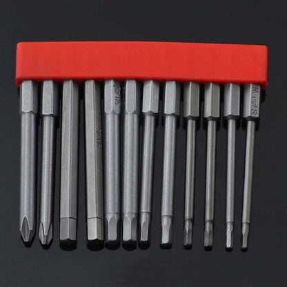 12 PCS / Set Screwdriver Bit With Magnetic S2 Alloy Steel Electric Screwdriver, 1, 2, 3, 4, 5, 6, 7, 8, 9, 10, 11, 12, 13