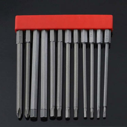 12 PCS / Set Screwdriver Bit With Magnetic S2 Alloy Steel Electric Screwdriver, 1, 2, 3, 4, 5, 6, 7, 8, 9, 10, 11, 12, 13
