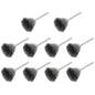 10 PCS Wire Brush Metal Descaling Polishing Brush To Remove Oxide Layer Flat Polishing Brush, Pen Shape 3×5MM, Pen Shape 3×8MM, Bowl Shape3×15MM, Bowl Shape3×25MM, Flat 3×25MM