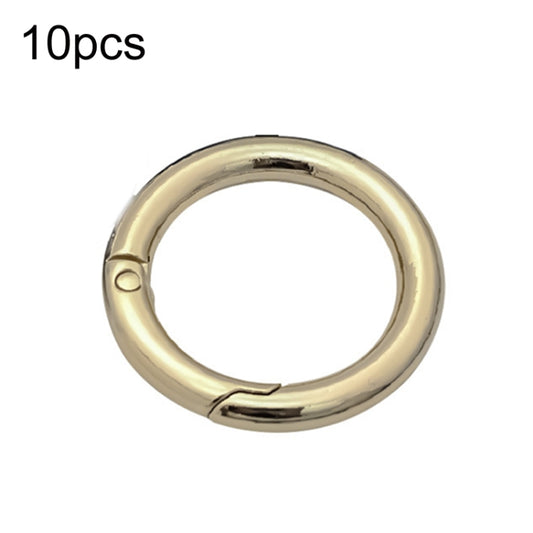 10pcs Zinc Alloy Spring Ring Metal Open Bag Webbing Keychain, Half-inch Light Gold, Half-inch Black, Half-inch Silver, 2 inch Light Gold, 2 inch Black, 2 inch Silver