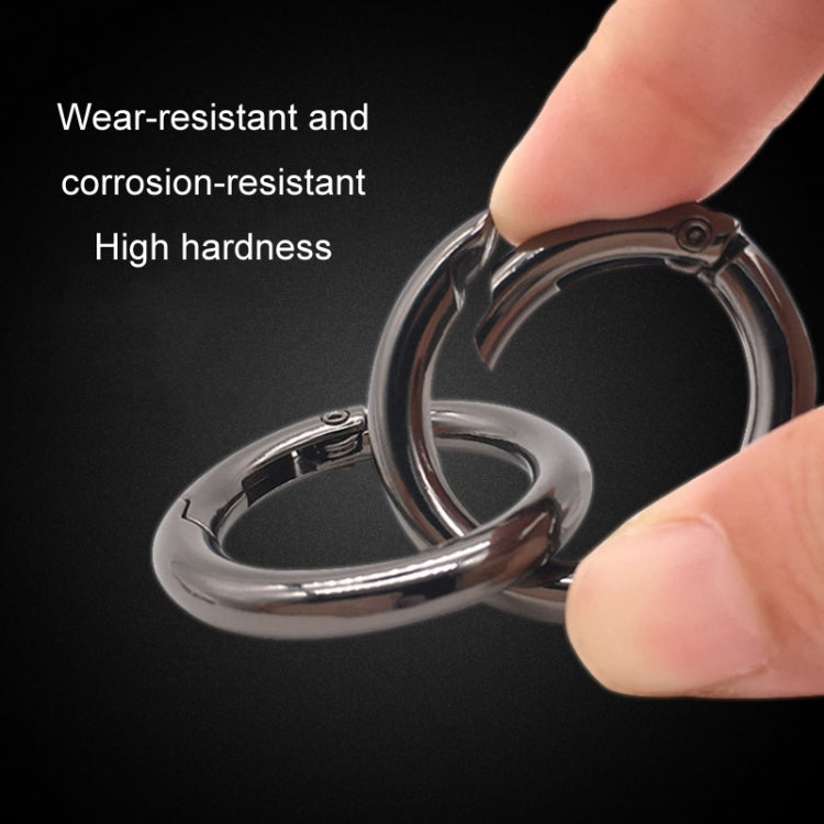 10pcs Zinc Alloy Spring Ring Metal Open Bag Webbing Keychain, Half-inch Light Gold, Half-inch Black, Half-inch Silver, 2 inch Light Gold, 2 inch Black, 2 inch Silver
