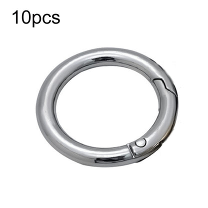 10pcs Zinc Alloy Spring Ring Metal Open Bag Webbing Keychain, Half-inch Light Gold, Half-inch Black, Half-inch Silver, 2 inch Light Gold, 2 inch Black, 2 inch Silver
