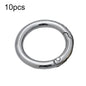 10pcs Zinc Alloy Spring Ring Metal Open Bag Webbing Keychain, Half-inch Light Gold, Half-inch Black, Half-inch Silver, 2 inch Light Gold, 2 inch Black, 2 inch Silver