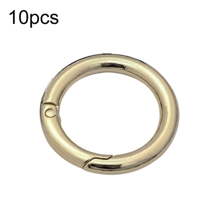 10pcs Zinc Alloy Spring Ring Metal Open Bag Webbing Keychain, Half-inch Light Gold, Half-inch Black, Half-inch Silver, 2 inch Light Gold, 2 inch Black, 2 inch Silver