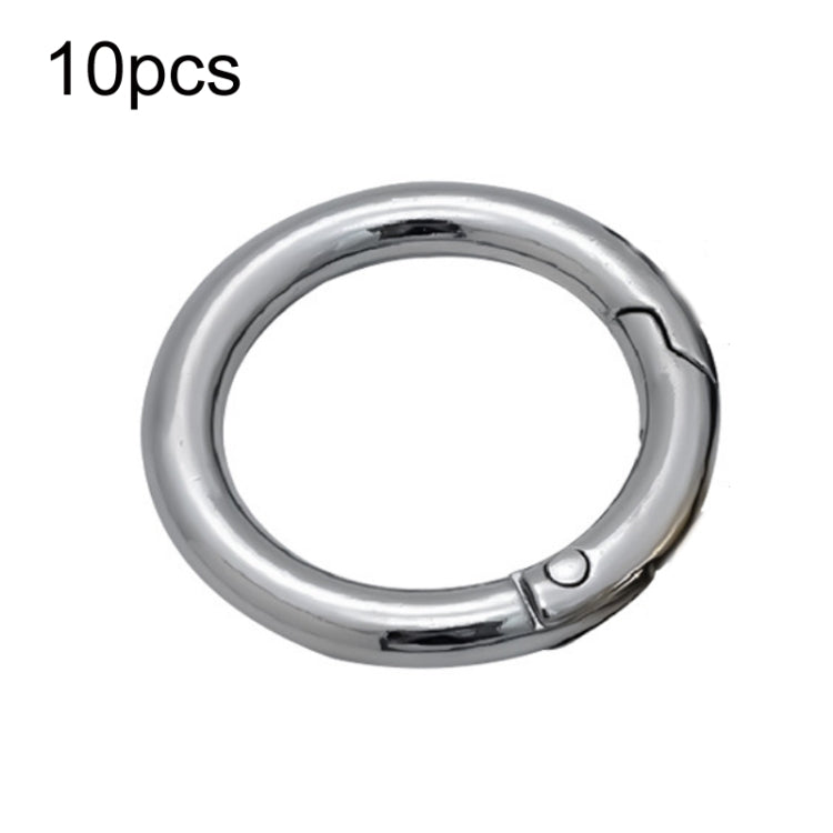 10pcs Zinc Alloy Spring Ring Metal Open Bag Webbing Keychain, Half-inch Light Gold, Half-inch Black, Half-inch Silver, 2 inch Light Gold, 2 inch Black, 2 inch Silver