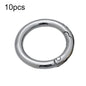 10pcs Zinc Alloy Spring Ring Metal Open Bag Webbing Keychain, Half-inch Light Gold, Half-inch Black, Half-inch Silver, 2 inch Light Gold, 2 inch Black, 2 inch Silver